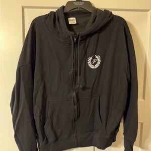 PINK Victoria's Secret Black Zip Up Sweater